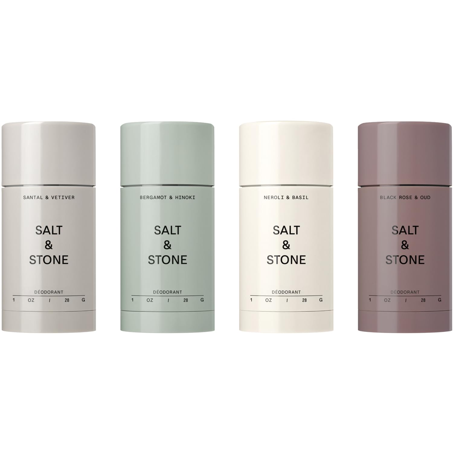 Salt & Stone Aluminum Free Deodorant | Extra Strength 48 Hour Protection for Women & Men | Made with Seaweed Extracts, Niacinamide & Prebiotics | Santal & Vetiver