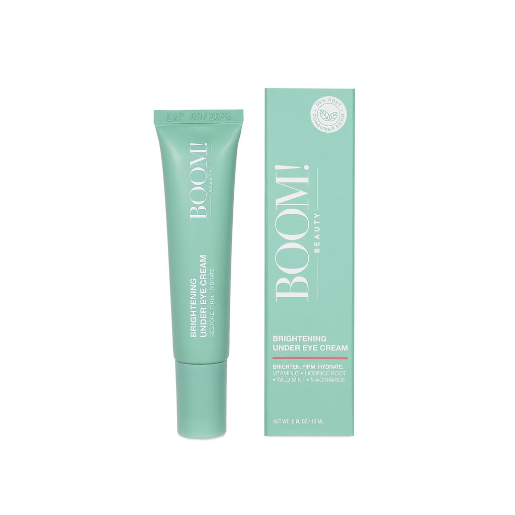 Boom Awaken Cooling Under Eye Cream, 0.5 oz | Targets Puffiness & Uneven Tone, Vitamin C, Licorice Root, Wild Mint, Green Tea & Hyaluronic Acid, Lightweight & Refreshing