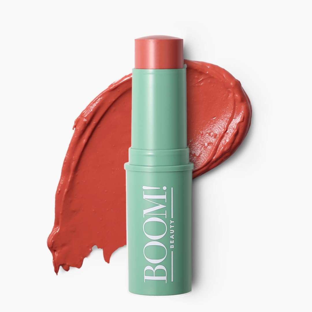 Boomstick Color® All-in-One Cream Blush for Cheeks, Eyes & Lips, Berry | Long Wearing, Blendable Makeup Stick for Mature Skin, Cruelty Free Lip Cheek Tint with Skincare Benefits, Cindy Joseph