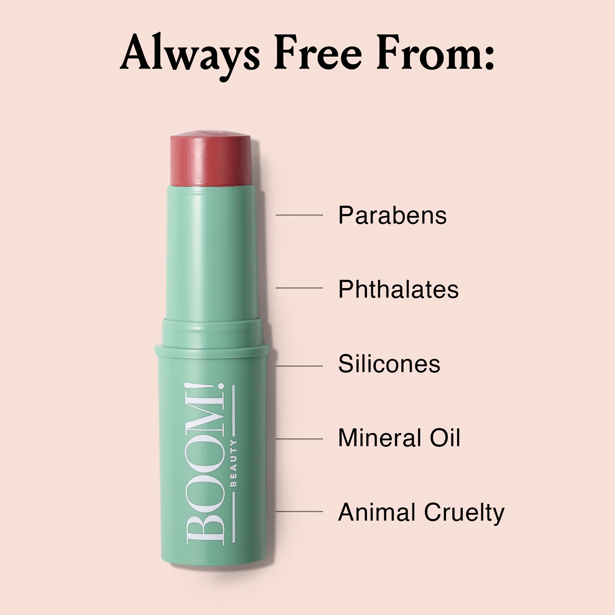 Boomstick Color® All-in-One Cream Blush for Cheeks, Eyes & Lips, Berry | Long Wearing, Blendable Makeup Stick for Mature Skin, Cruelty Free Lip Cheek Tint with Skincare Benefits, Cindy Joseph