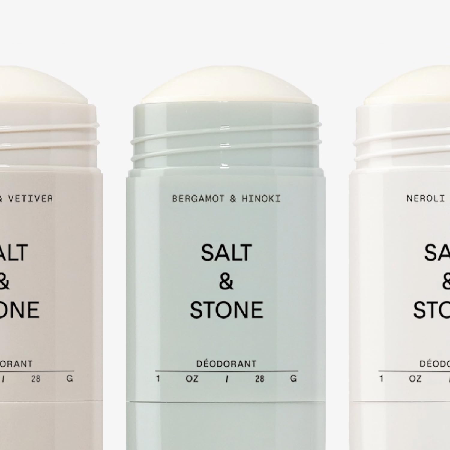 Salt & Stone Aluminum Free Deodorant | Extra Strength 48 Hour Protection for Women & Men | Made with Seaweed Extracts, Niacinamide & Prebiotics | Santal & Vetiver