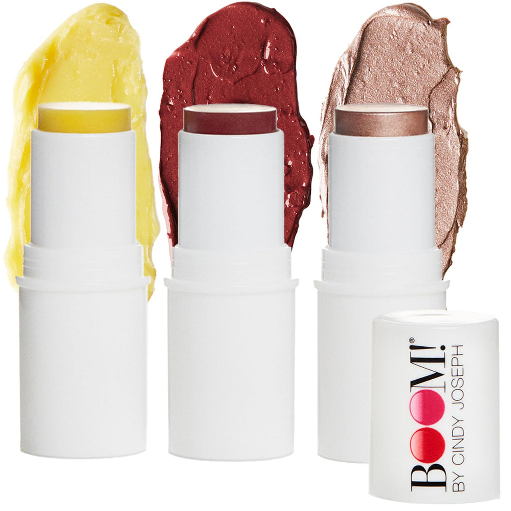 Boomstick Color® All-in-One Cream Blush for Cheeks, Eyes & Lips, Berry | Long Wearing, Blendable Makeup Stick for Mature Skin, Cruelty Free Lip Cheek Tint with Skincare Benefits, Cindy Joseph
