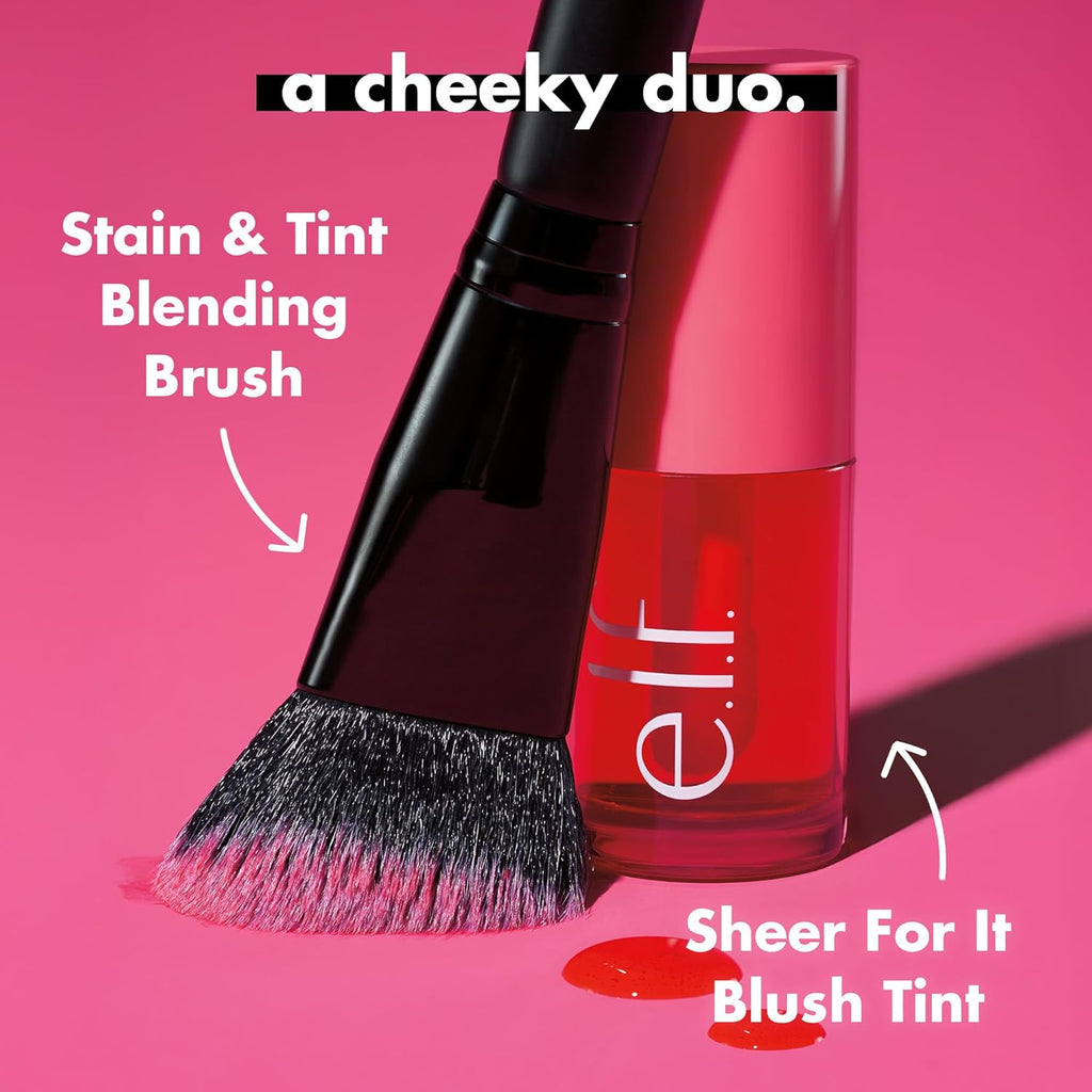 e.l.f. Sheer For It Blush Tint, Pink Positive | Multi-Use, Long-Lasting Lip & Cheek Makeup, Creates A Natural Flush Finish, Vegan & Cruelty-Free