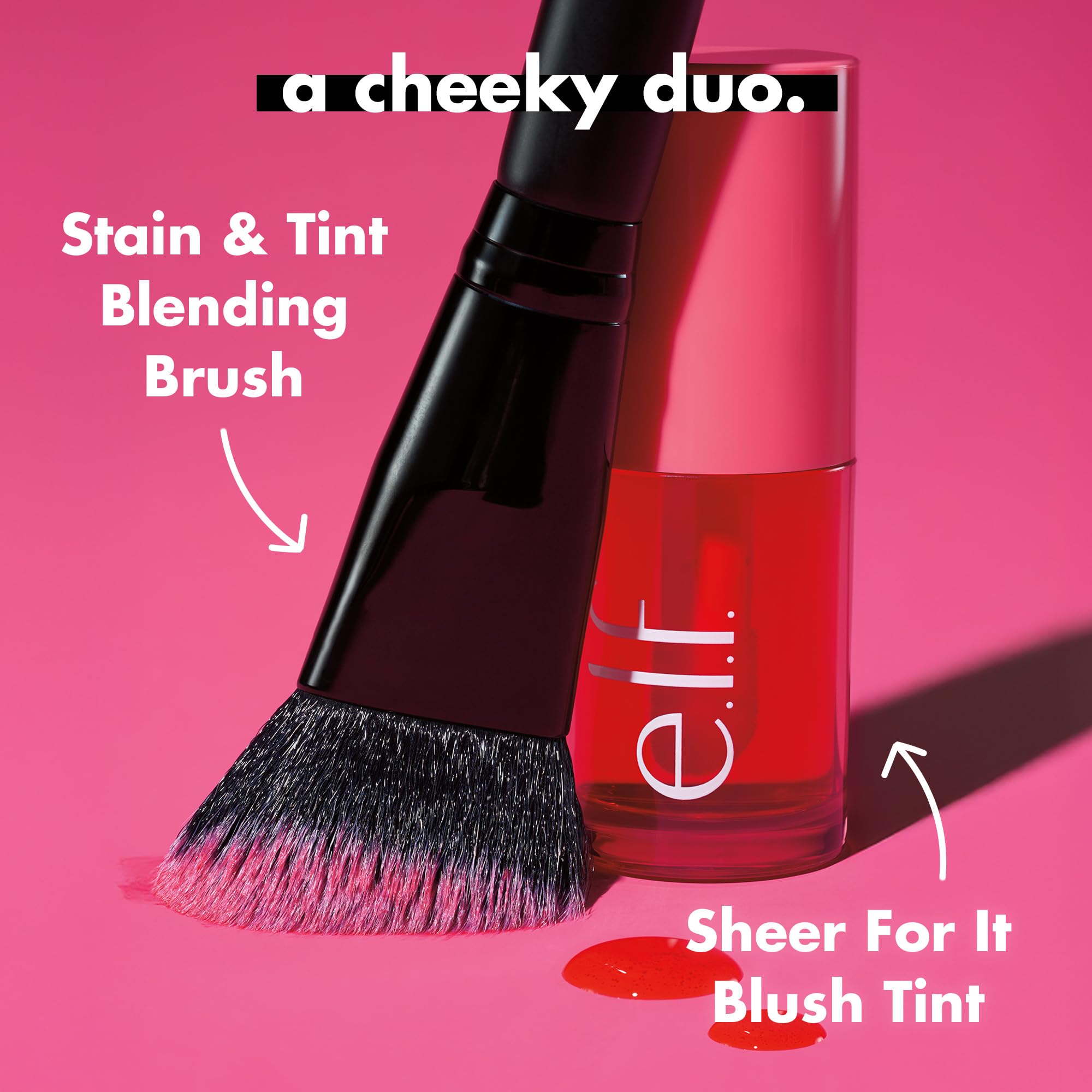 e.l.f. Sheer For It Blush Tint, Pink Positive | Multi-Use, Long-Lasting Lip & Cheek Makeup, Creates A Natural Flush Finish, Vegan & Cruelty-Free