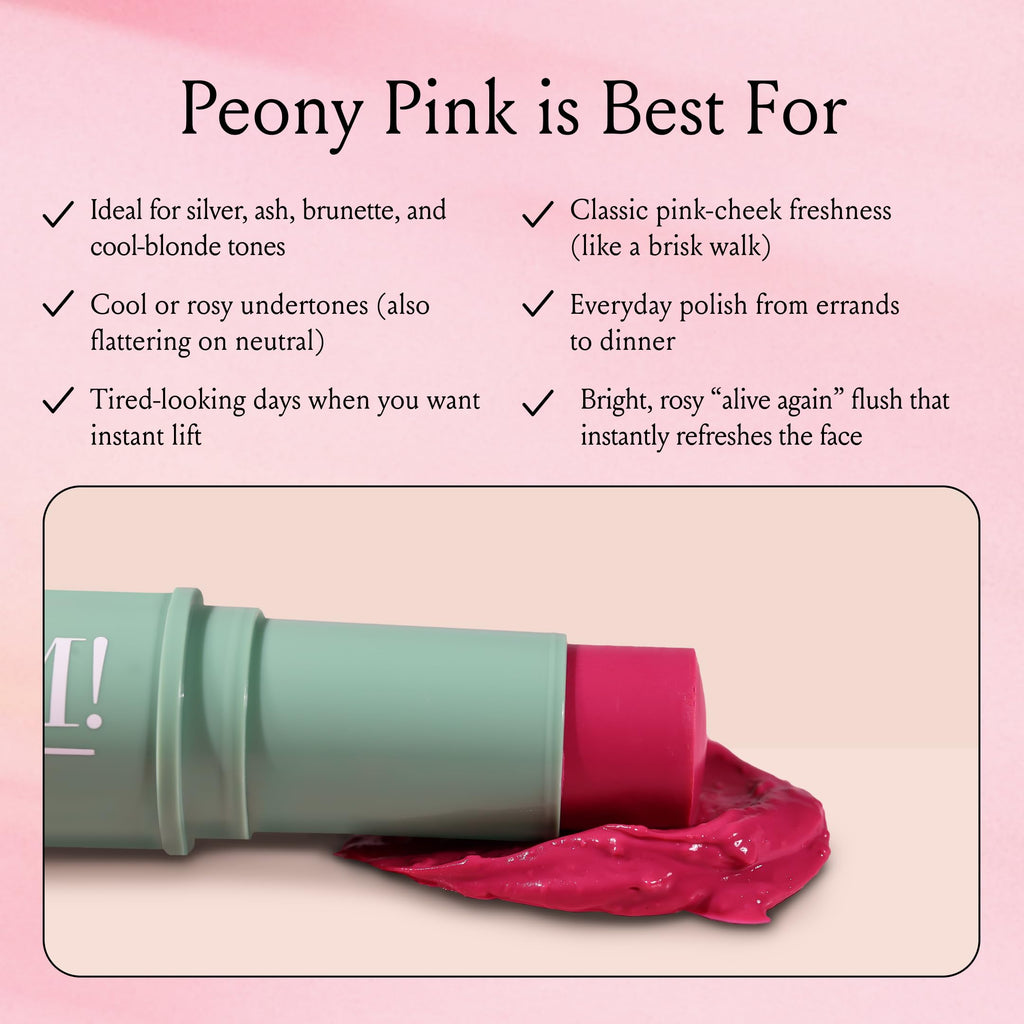 Boomstick Color® All-in-One Cream Blush for Cheeks, Eyes & Lips, Berry | Long Wearing, Blendable Makeup Stick for Mature Skin, Cruelty Free Lip Cheek Tint with Skincare Benefits, Cindy Joseph