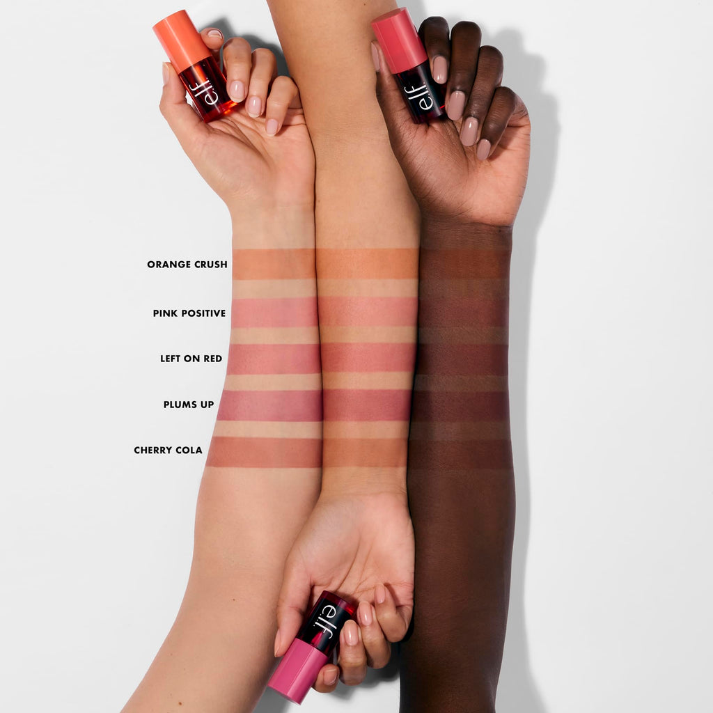 e.l.f. Sheer For It Blush Tint, Pink Positive | Multi-Use, Long-Lasting Lip & Cheek Makeup, Creates A Natural Flush Finish, Vegan & Cruelty-Free