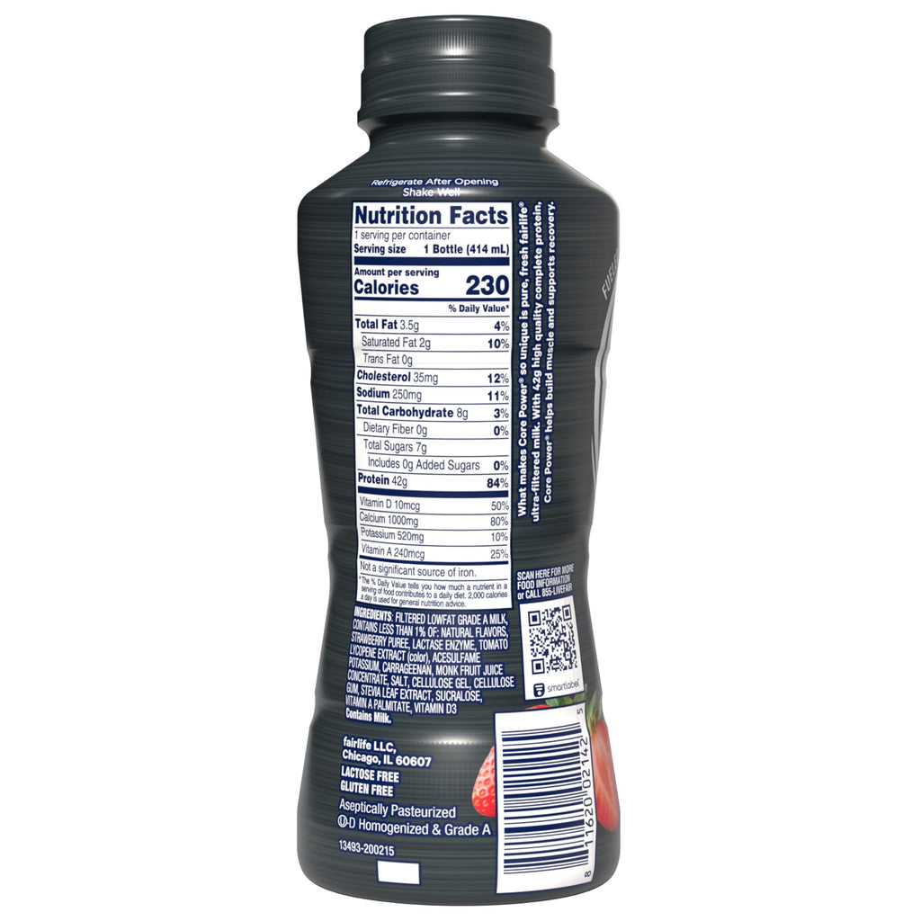 Core Power Elite High Protein Shake, Vanilla, 42g Bottle, 14oz, 12 Pack