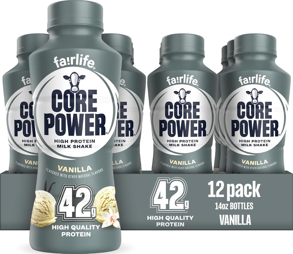 Core Power Elite High Protein Shake, Vanilla, 42g Bottle, 14oz, 12 Pack