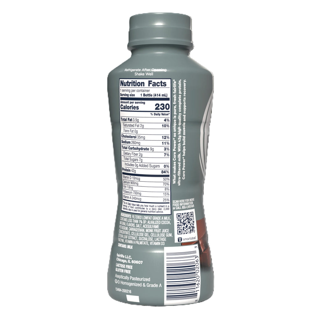 Core Power Elite High Protein Shake, Vanilla, 42g Bottle, 14oz, 12 Pack