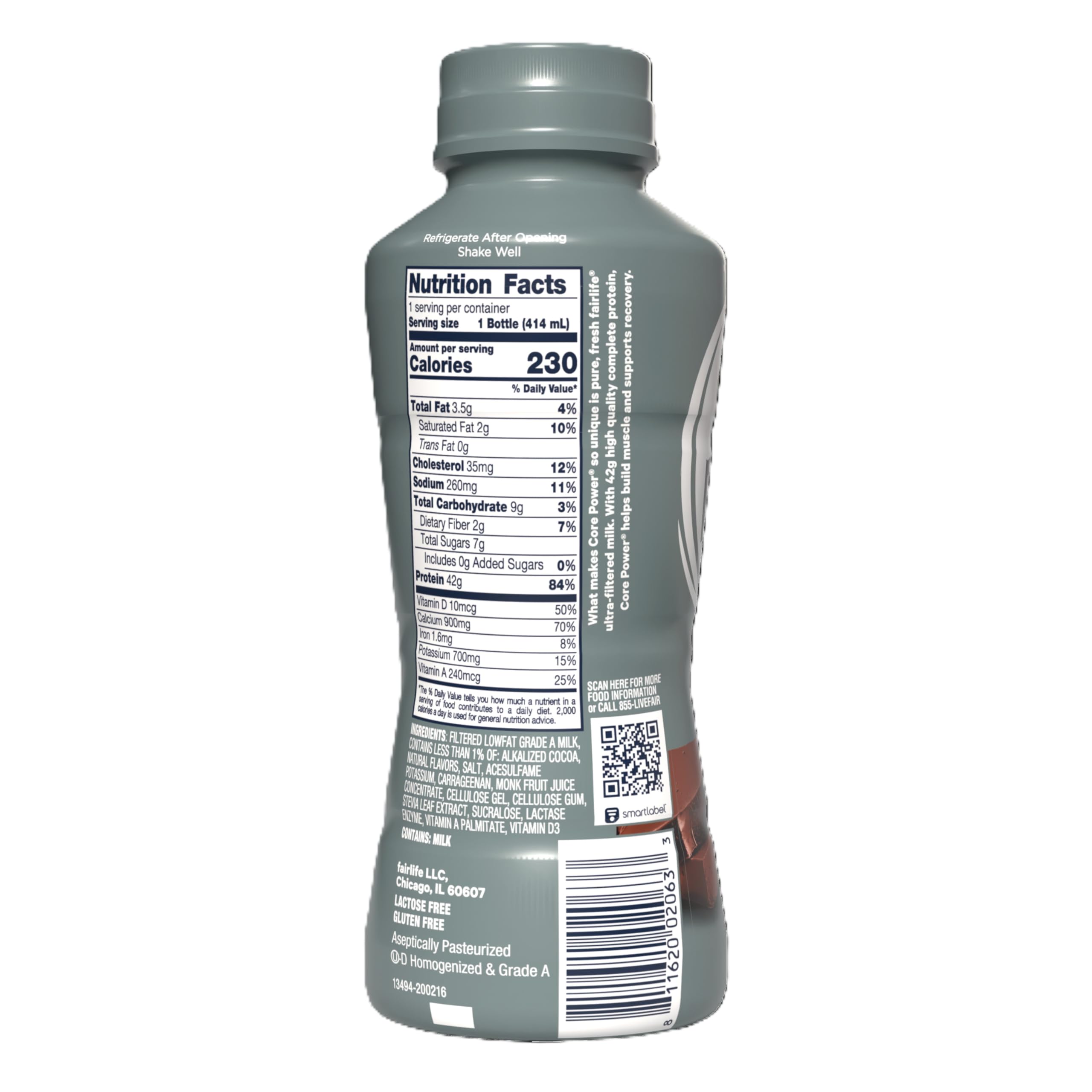 Core Power Elite High Protein Shake, Vanilla, 42g Bottle, 14oz, 12 Pack