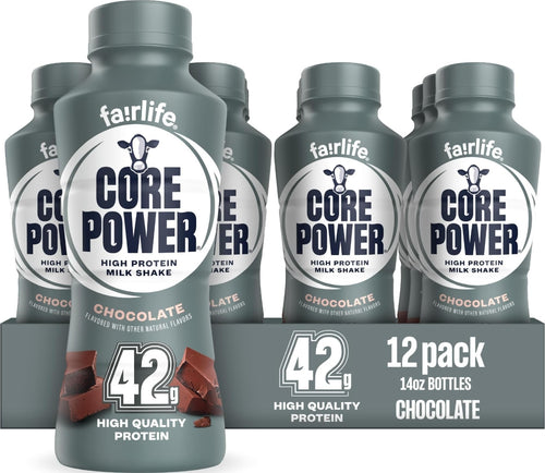 Core Power Elite High Protein Shake, Vanilla, 42g Bottle, 14oz, 12 Pack