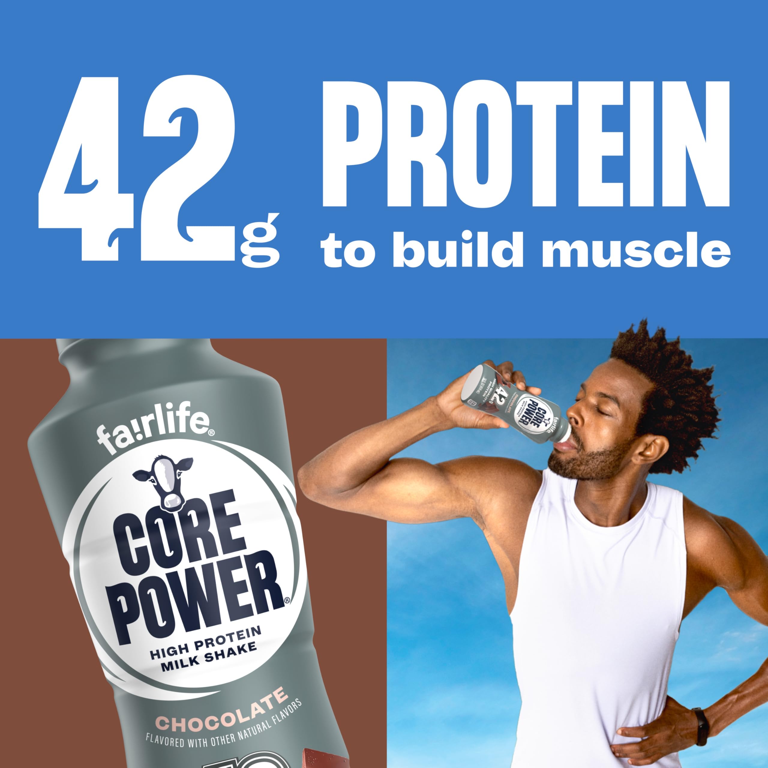 Core Power Elite High Protein Shake, Vanilla, 42g Bottle, 14oz, 12 Pack
