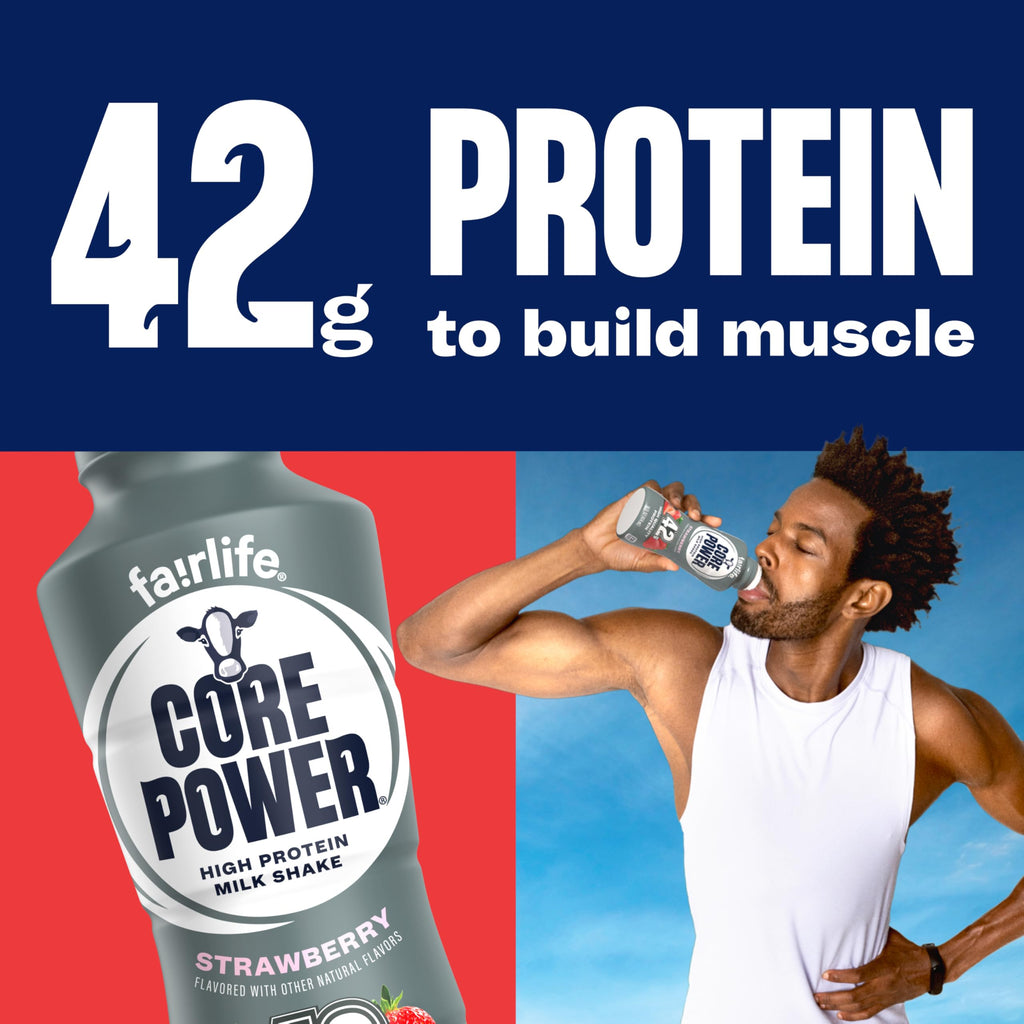 Core Power Elite High Protein Shake, Vanilla, 42g Bottle, 14oz, 12 Pack
