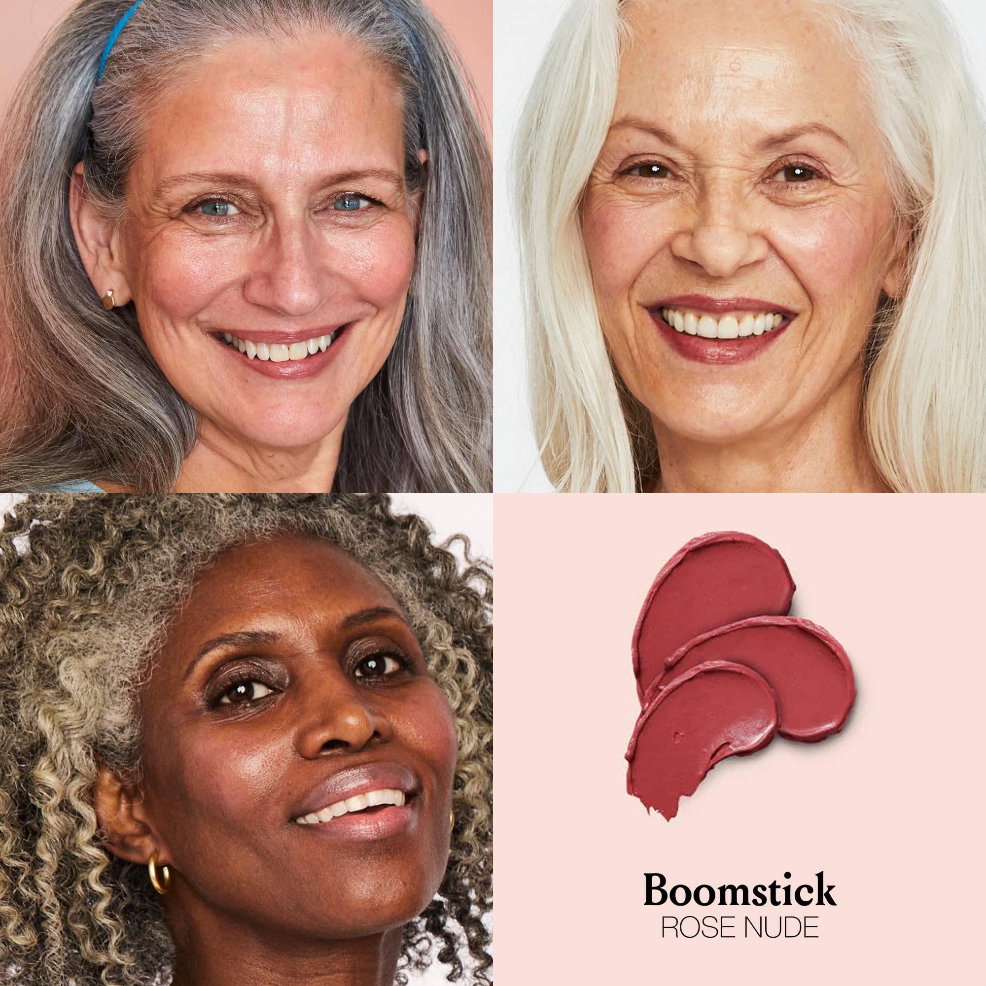Boomstick Color® All-in-One Cream Blush for Cheeks, Eyes & Lips, Berry | Long Wearing, Blendable Makeup Stick for Mature Skin, Cruelty Free Lip Cheek Tint with Skincare Benefits, Cindy Joseph