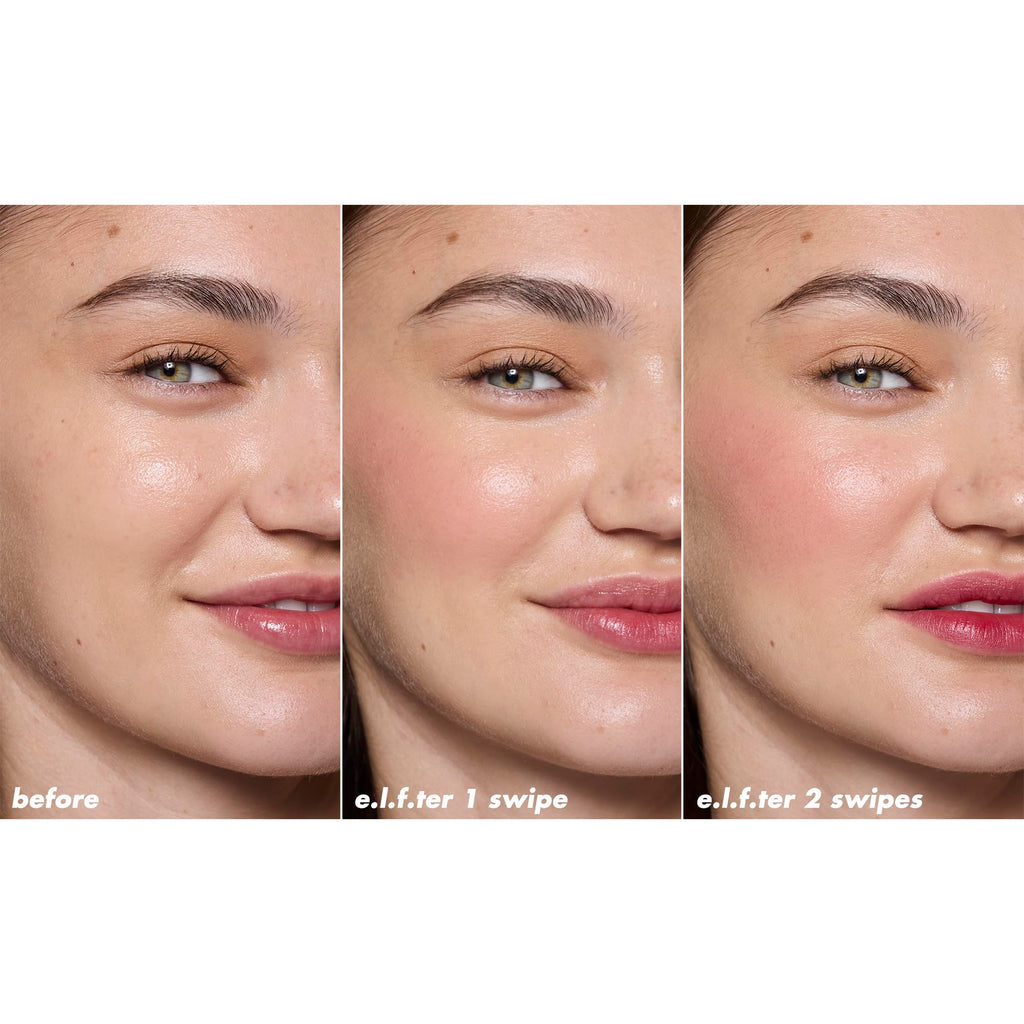 e.l.f. Sheer For It Blush Tint, Pink Positive | Multi-Use, Long-Lasting Lip & Cheek Makeup, Creates A Natural Flush Finish, Vegan & Cruelty-Free